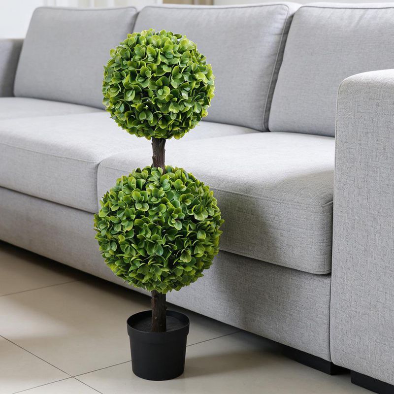 Árbol Artificial Topiario Jasper de 2 Niveles 95 cm para Decoración Elegante de Suelo