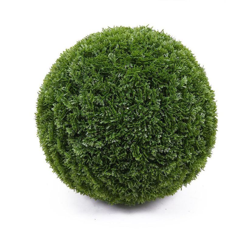 Esfera Artificial de Cedro Verde de 22 cm para Decoración de Macetas y Centros de Mesa Modernos