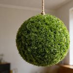 Esfera Artificial de Cedro Verde de 22 cm para Decoración de Macetas y Centros de Mesa Modernos