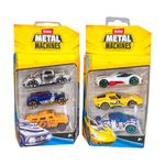 Set de 3 Vehículos Coleccionables Metal Machines Escala 1:64 - Presentación Surtida