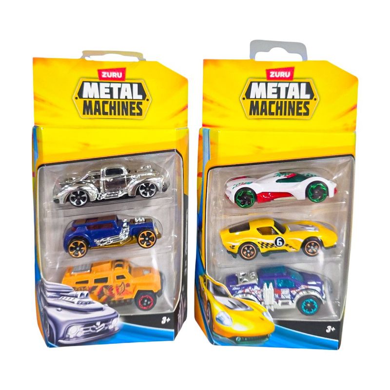 Set de 3 Vehículos Coleccionables Metal Machines Escala 1:64 - Presentación Surtida