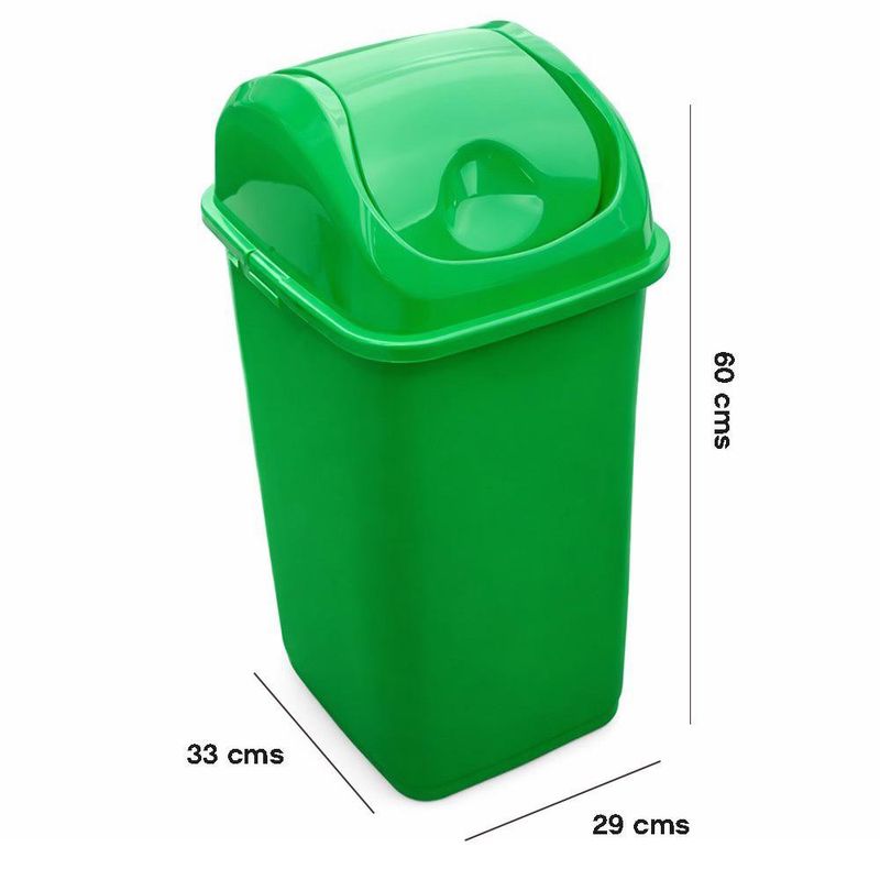 Basurero con Tapa Vaivén de 30 Litros Verde