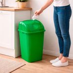 Basurero con Tapa Vaivén de 30 Litros Verde
