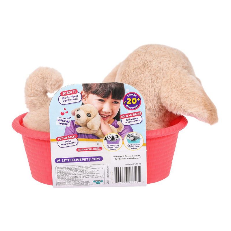 Peluche de Mini Cachorro con Cesta Little Live Pets - Presentación Surtida