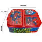Contenedor para Alimentos Spider-Man con 3 Compartimentos de 0.79 L Rojo y Azul