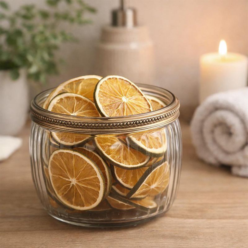 Lascas de Naranja Deshidratada Decorativa de 50 g para Manualidades, Resina y Decoración
