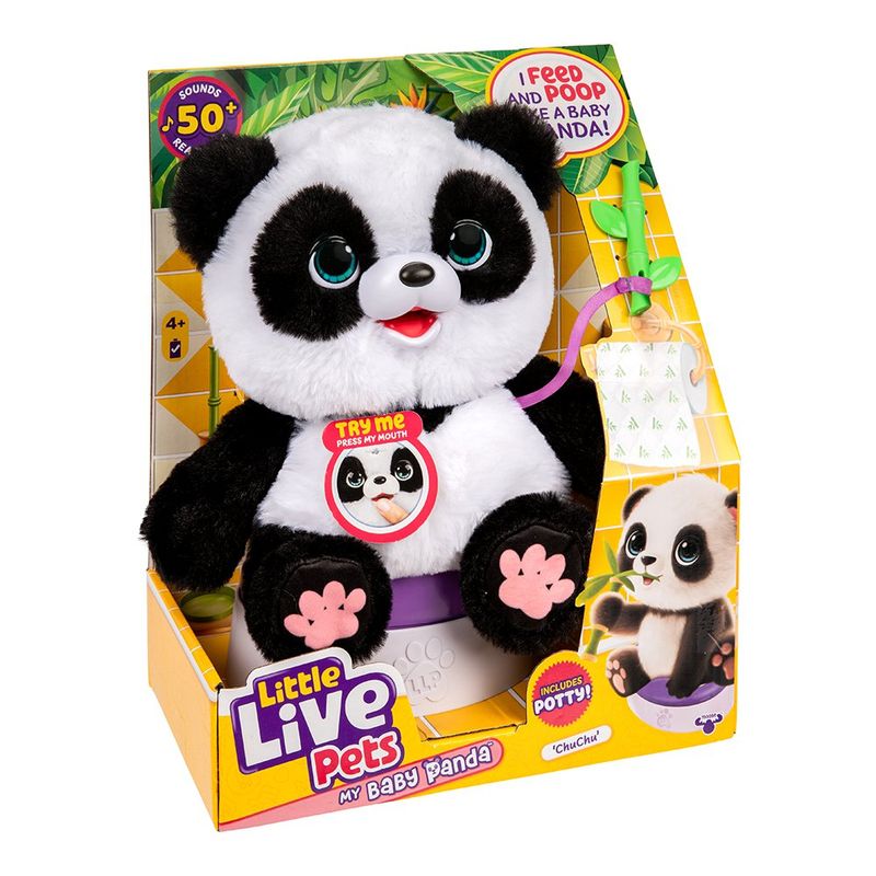 Pelucha My Baby Panda Little Live Pets ChuChu con Accesorios y Sonidos