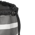 Carro de Compras de 2 Ruedas con Bolsa y Asa Ergonómica a Rayas Gris