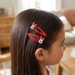 Set de Accesorios para Cabello Minnie Mouse de 6 Piezas con Diadema y Ganchos Rojo