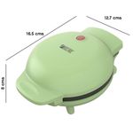 Mini Waflera Rosthal Antiadherente Compacta para 1 Porción Color Verde Pastel 400 W