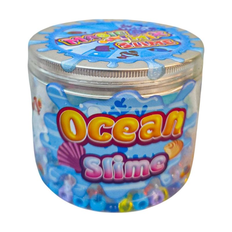 Jarra de Slime con Brillos y Accesorios Decorativos - Presentación Surtida