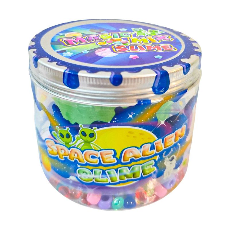 Jarra de Slime con Brillos y Accesorios Decorativos - Presentación Surtida