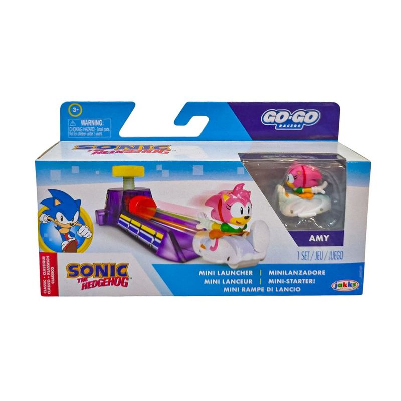Set Sonic Go-Go Racers con Mini Lanzador y Figura Metal Sonic - Presentación Surtida