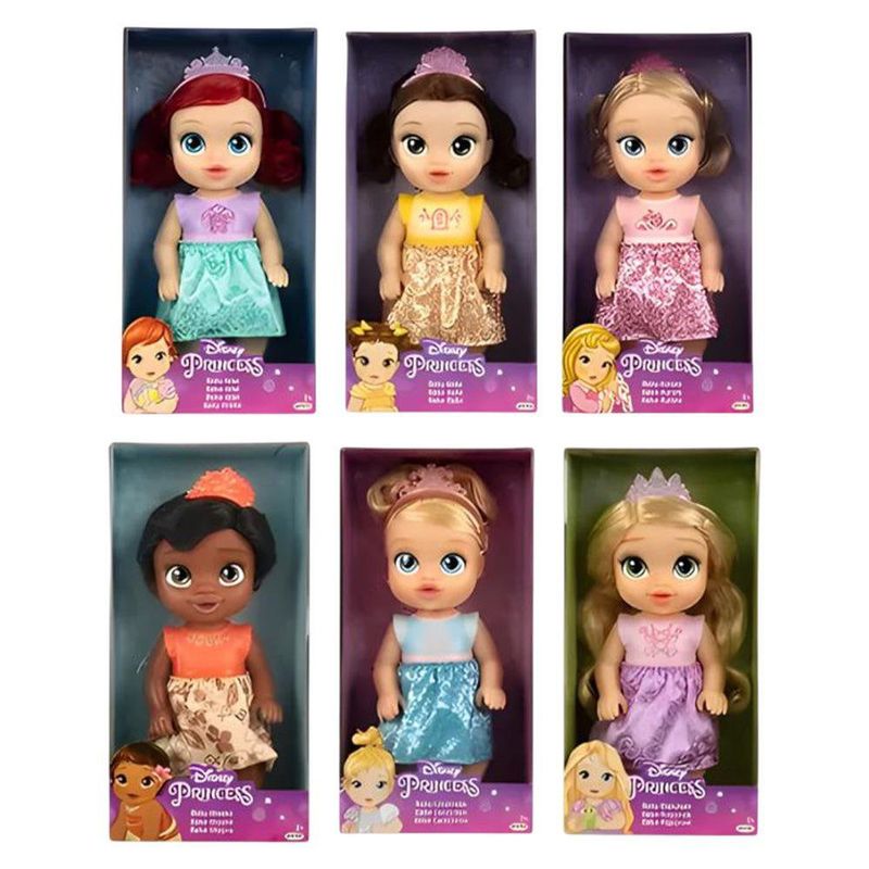 Muñeca Bebé Disney Princess de 13 Plg con Falda y Tiara - Presentación Surtida