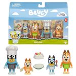 Set de 4 Figuras Bluey Pavlova con Accesorios de Chef - Presentación Surtida
