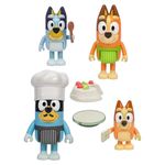 Set de 4 Figuras Bluey Pavlova con Accesorios de Chef - Presentación Surtida