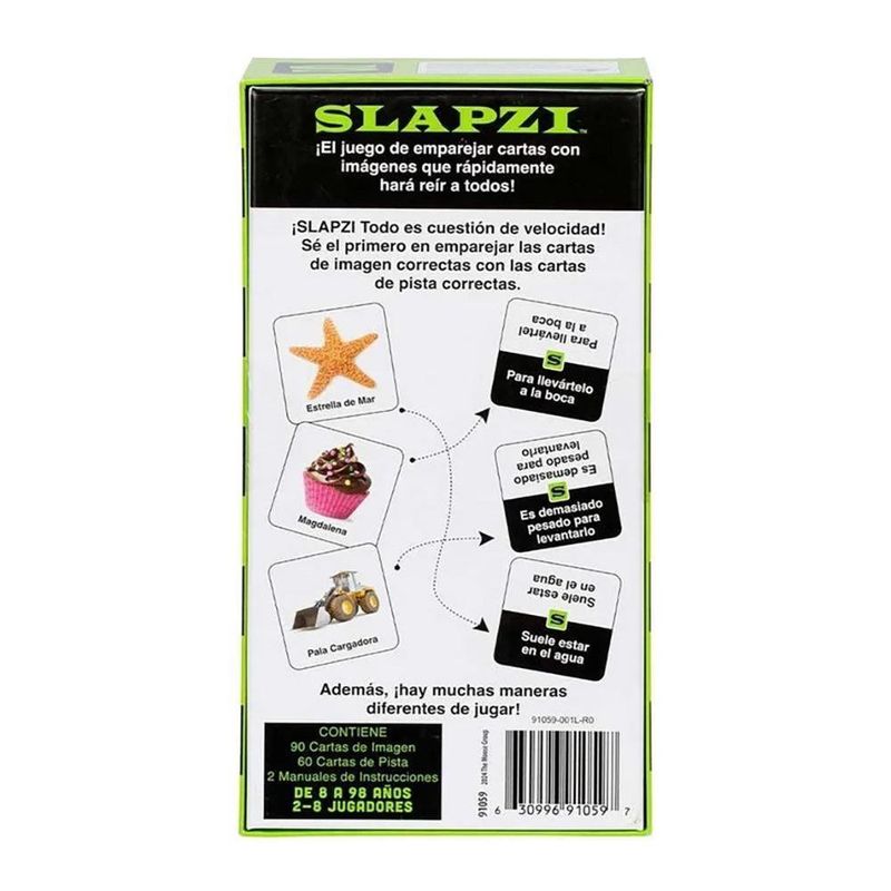 Juego de Mesa Slapzi de Cartas e Imágenes para 2 a 8 Jugadores