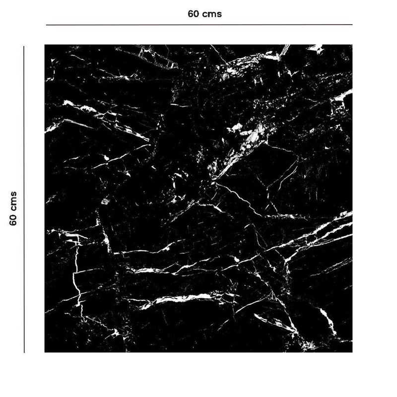 Piso Gres Imperial Color Negro Pulido Rectificado de 60 x 60 cm en Caja de 1.44 m²