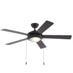 Ventilador de Techo con Luz de 54 Plg con 5 Aspas 48W Color Café Oscuro
