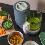 Procesador de Alimentos para Bebé 4 en 1 Neo Mineral con Recipiente de Vidrio e Inox Color Gris