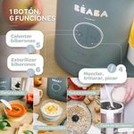 Procesador de Alimentos para Bebé 4 en 1 Neo Mineral con Recipiente de Vidrio e Inox Color Gris