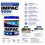 Impermeabilizante Acrílico 5000 Fibratado Aislante Térmico 1/4 Galón Color Blanco