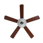 Ventilador de Techo con Luz de 52 Plg con 5 Aspas 48W Color Nogal