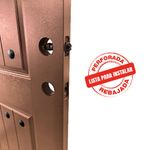 Puerta Exterior en Fibra de Vidrio con Ventana 85 x 207 cm Apertura Derecha