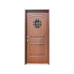 Puerta Exterior en Fibra de Vidrio con Ventana 85 x 207 cm Apertura Derecha