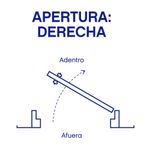 Puerta Exterior en Fibra de Vidrio con Ventana 85 x 207 cm Apertura Derecha
