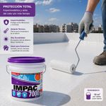 Impermeabilizante Acrílico 7000 Fibratado Aislante Térmico Cubeta Color Blanco
