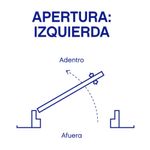 Puerta Exterior en Fibra de Vidrio con Ventana 85 x 207 cm Apertura Izquierda