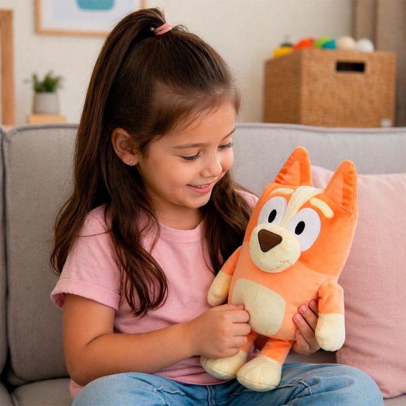 Peluche Bluey Bingo de 12 Plg de Tela Suave para Abrazos