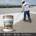 Impermeabilizante Acrílico Premium Fibratado Aislante Térmico Cubeta Color Blanco