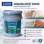 Impermeabilizante y Termoreflectante Aqualock 6000 AR en Cubeta de 19 Litros Color Rojo
