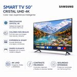 Televisor Smart TV LED Crystal UHD 4K de 50 Plg Modelo U8000F Negro