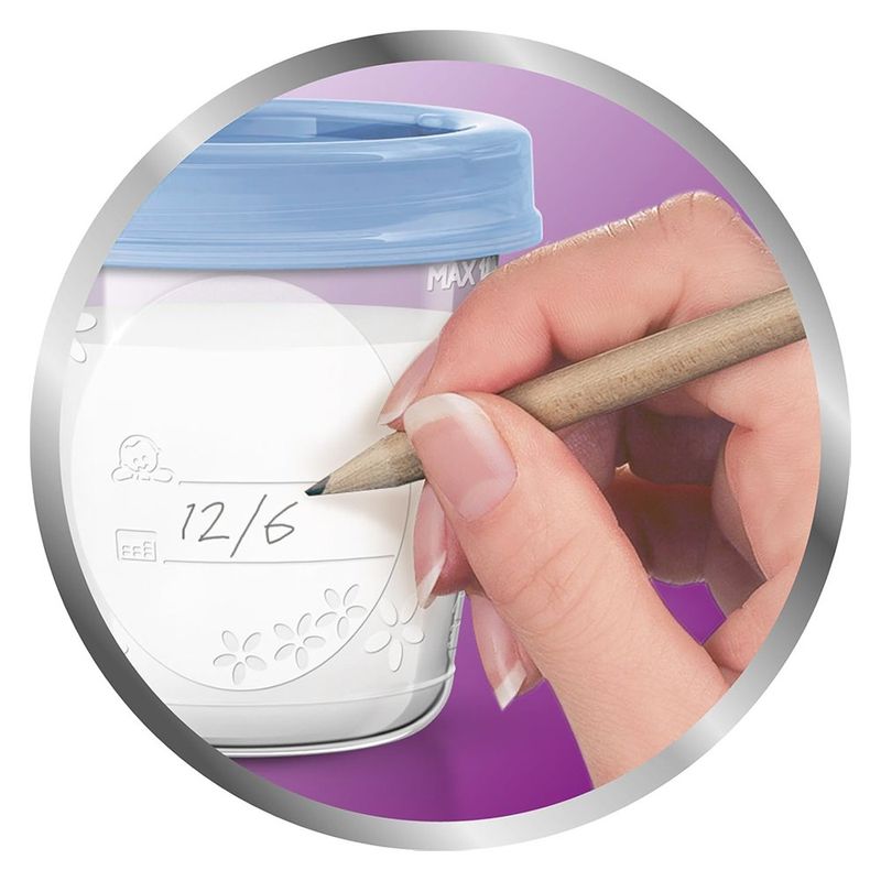 Set de 10 Recipientes para Almacenar Leche Materna de 180 mL con Tapas