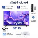 Televisor Smart de 55" Crystal Ultra HD 4K