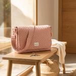 Pañalera de Hombro Wonderland Rosada con Compartimentos Internos de 40 x 26 x 11 cm