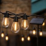 Serie de 13 Luces LED Solares de 10 Metros para Exterior con Panel Solar