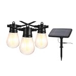 Serie de 13 Luces LED Solares de 10 Metros para Exterior con Panel Solar