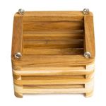 Maceta Colgante Cuadrada de Madera No. 6 para Decoración o Arreglos