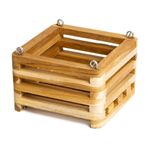 Maceta Colgante Cuadrada de Madera No. 6 para Decoración o Arreglos
