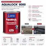 Impermeabilizante Aqualock 8000 Termorreflectante Color Negro 5 Galones