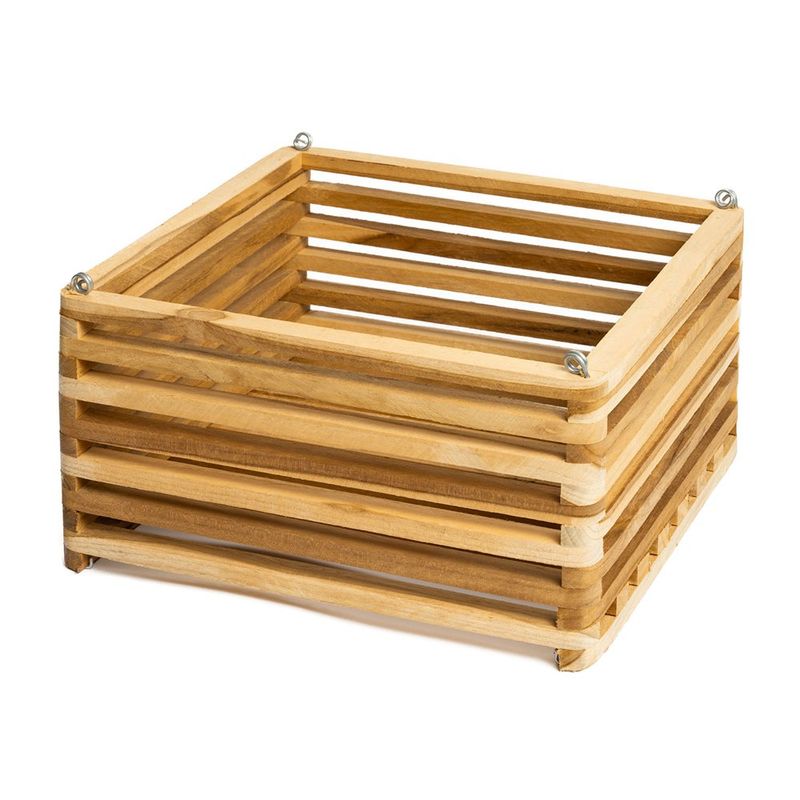 Maceta Colgante Cuadrada de Madera No. 14 para Decoración o Arreglos
