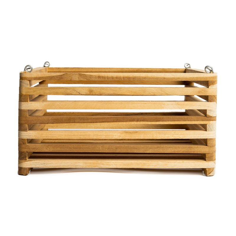 Maceta Colgante Cuadrada de Madera No. 14 para Decoración o Arreglos