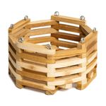 Maceta Colgante Octagonal de Madera No. 8 para Decoración o Arreglos