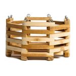 Maceta Colgante Octagonal de Madera No. 8 para Decoración o Arreglos