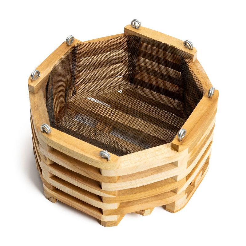 Maceta Colgante Octagonal de Madera No. 8 para Decoración o Arreglos