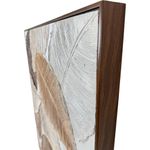 Cuadro Decorativo de Hojas Marrones Texturizadas con Marco de 82 x 122 cm
